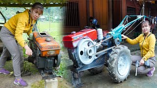 Repair and restore severely damaged tractors. Restore old to new | genius girl