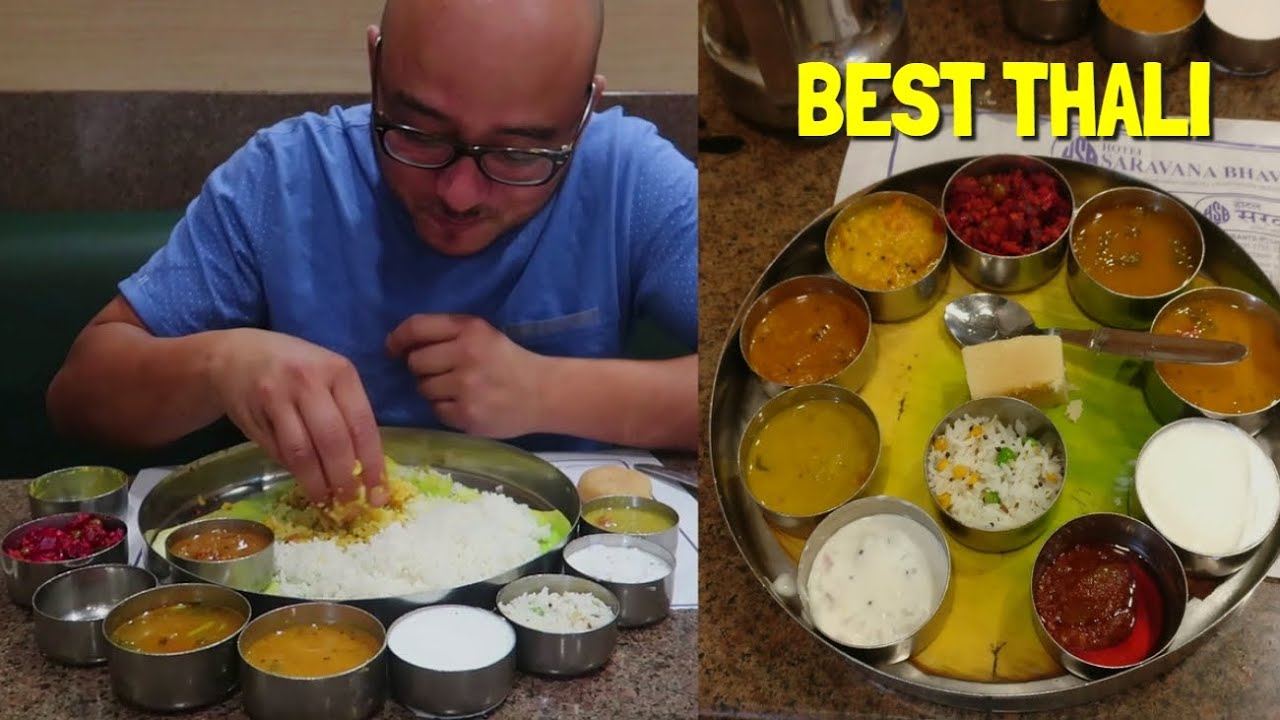 We ate the Best South Indian Lunch Meal in Delhi - VLOG - YouTube