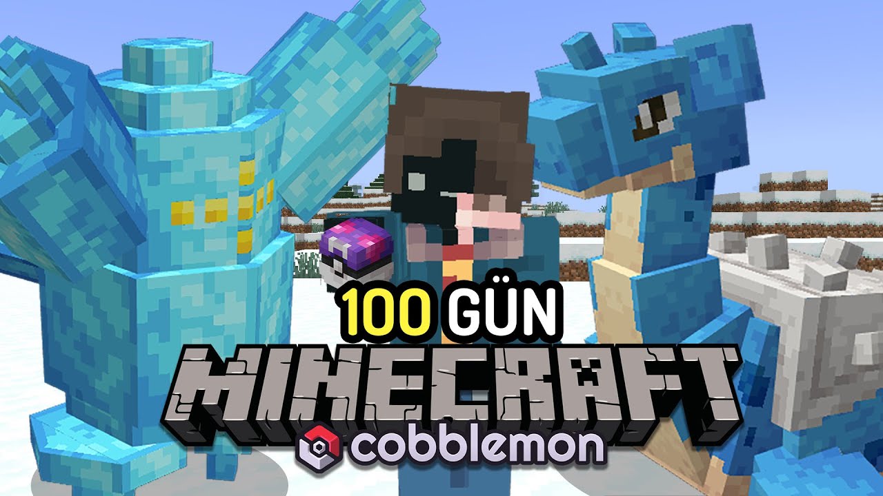 Minecraft Pokemon Dünyasında 100 Gün Geçirdim!