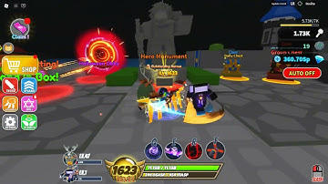 Roblox Sword Warriors - Showcasing Upgraded Giga-Tv man - New hero