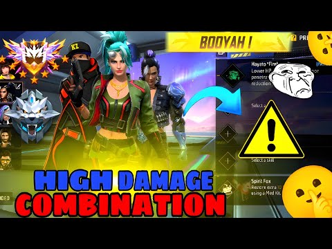 "Free Fire Mein High Damage Kaise Den💯(20256) High Damage Character skill Combination