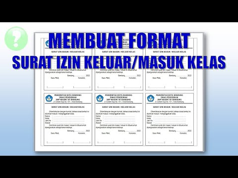 Video: Bisa untuk contoh izin?