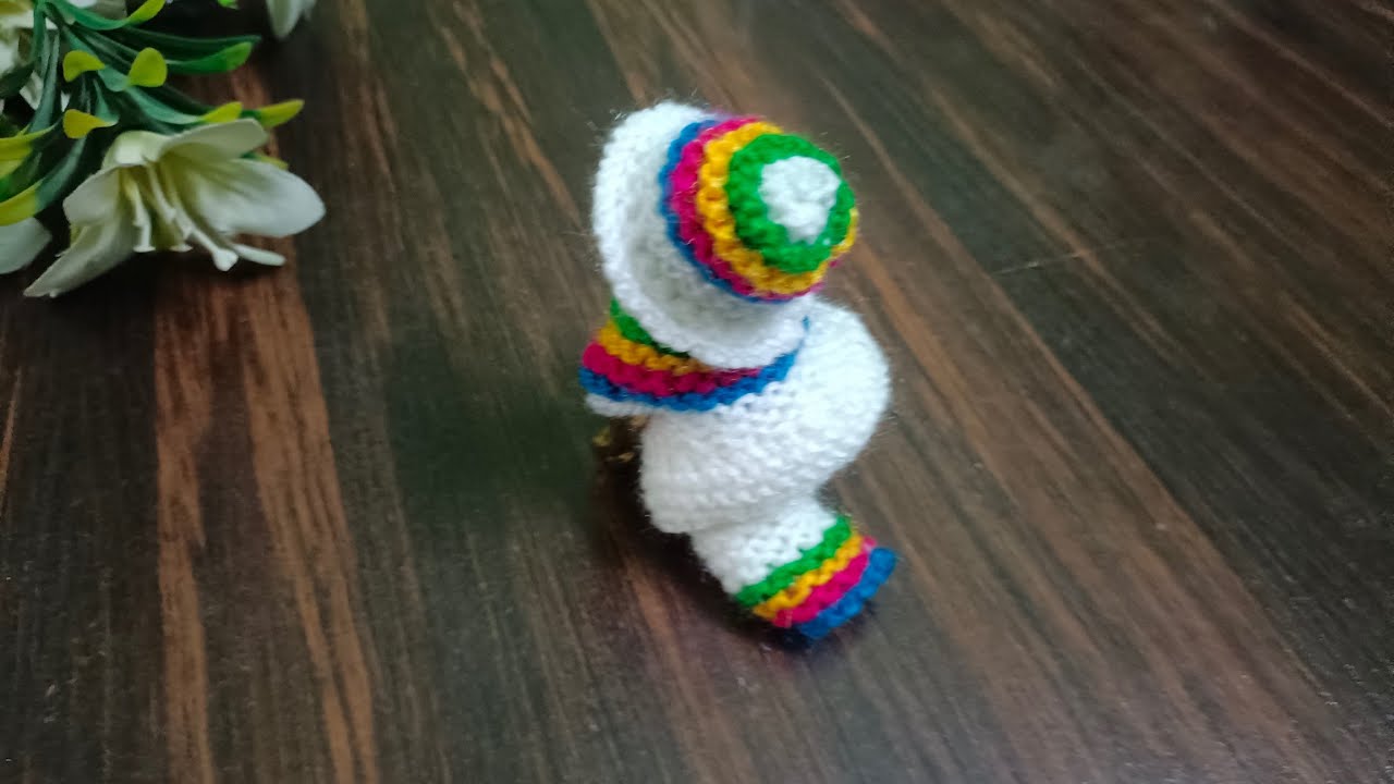 आसान तरीके से बनाएं लड्डू गोपाल की डिजाइनर ड्रेस/Easy knitting  dress for laddu Gopal (4,5)no/