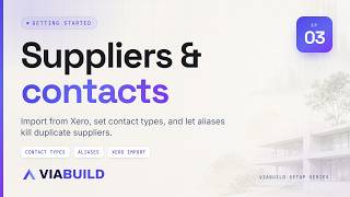 How to set up suppliers and subcontractors in VIABUILD (Setup #03)