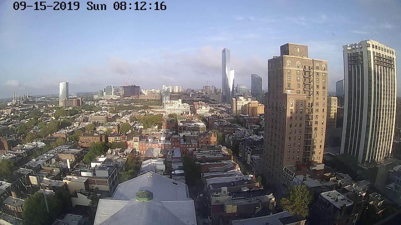 Time Lapse of Moonset & Daybreak over University City (Philadelphia, PA) on 09/15/2019