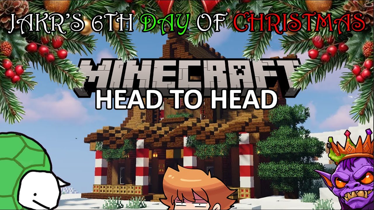 🔴MAKING SANTAS WORKSHOP IN MINECRAFT HEAD TO HEAD!!! Jakr's 6th Day of ...
