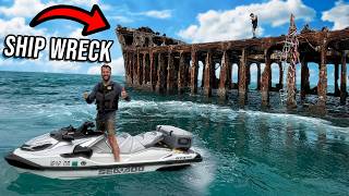 Exploring ABANDONED SHIP WRECK on Sea Doos!