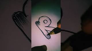 *R Alphabet #Bubble writing #shorts #new #art #youtubelovers #subscribe
