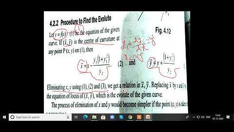 BSC103 (Btech First Year), Lecture 29 (Evolute and Involute- I), 02/12/2020-Praphul Chhabra