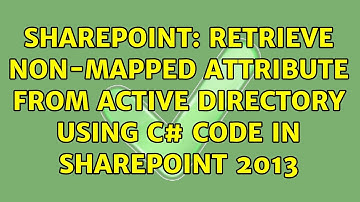 Sharepoint: Retrieve non-mapped attribute from Active Directory using C# code in SharePoint 2013