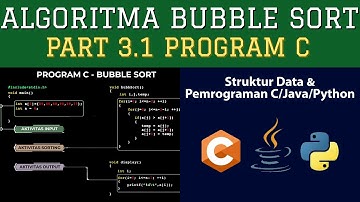 [Part 3.1 Program C] Bubble Sort di Pemrograman C | JAVA | PYTHON - Algoritma Sorting dan Searching