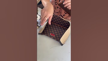 ráp thân gân chiếc túi xách màu bông nâu đều đẹp #sewinghacks