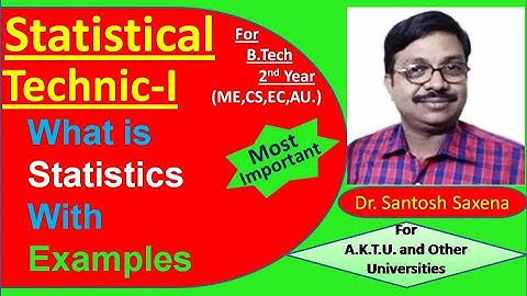 What is Statistics with many example in Hindi By Dr. Santosh Saxena