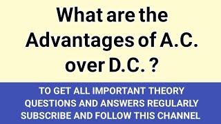 WHAT ARE THE ADVANTAGES OF AC OVER DC  @TIKLESACADEMYOFMATHS