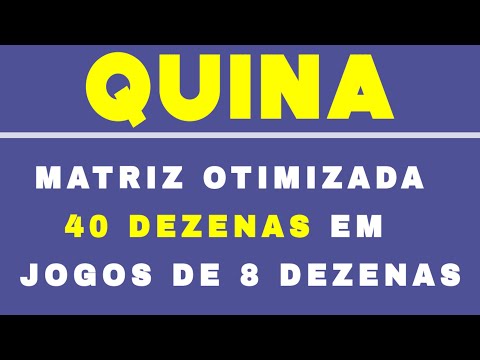 Simulador Quina | Desdobramento Quina 40 Dezenas em Jogos de 8 Números | Matriz Otimizada