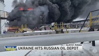 A Ukrainian Drone Attack On An Oil Depot Inside Russia Causes A Massive Blaze Officials Say