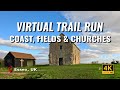 VIRTUAL TRAIL RUN | ANCIENT ENGLISH CHURCHES & RAW ESSEX COASTLINE | 82-MIN TREADMILL WORKOUT