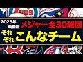 【MLB】'25年版メジャーリーグ全30球団それぞれこんなチーム！