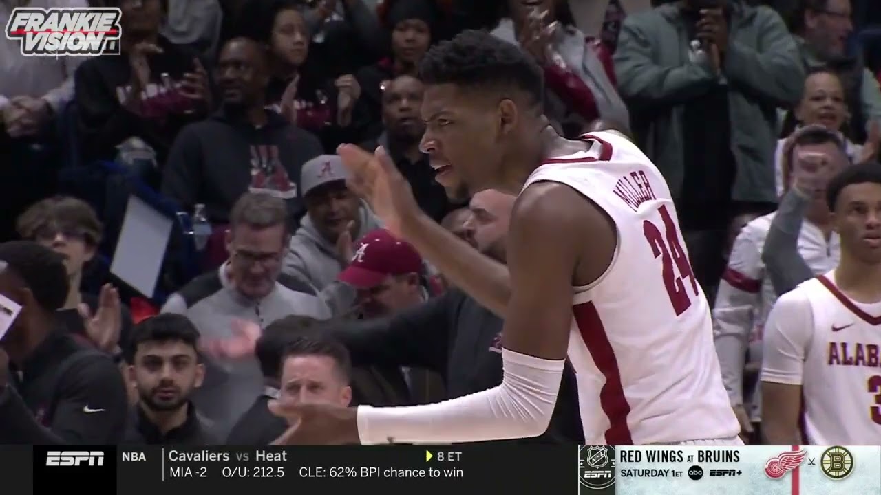 Brandon Miller 18 Pts, 9 Rebs and 5 Ast today vs Miss St. In the SEC Tournament Quarterfinal