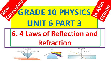 Grade 10 Physics Unit 6 part 3 Laws of Reflection and Refraction - new curriculum - in Afan Oromo