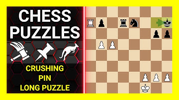 Chess Puzzles to Practice. Themes: Crushing, Pin, Long puzzle. Learn Chess