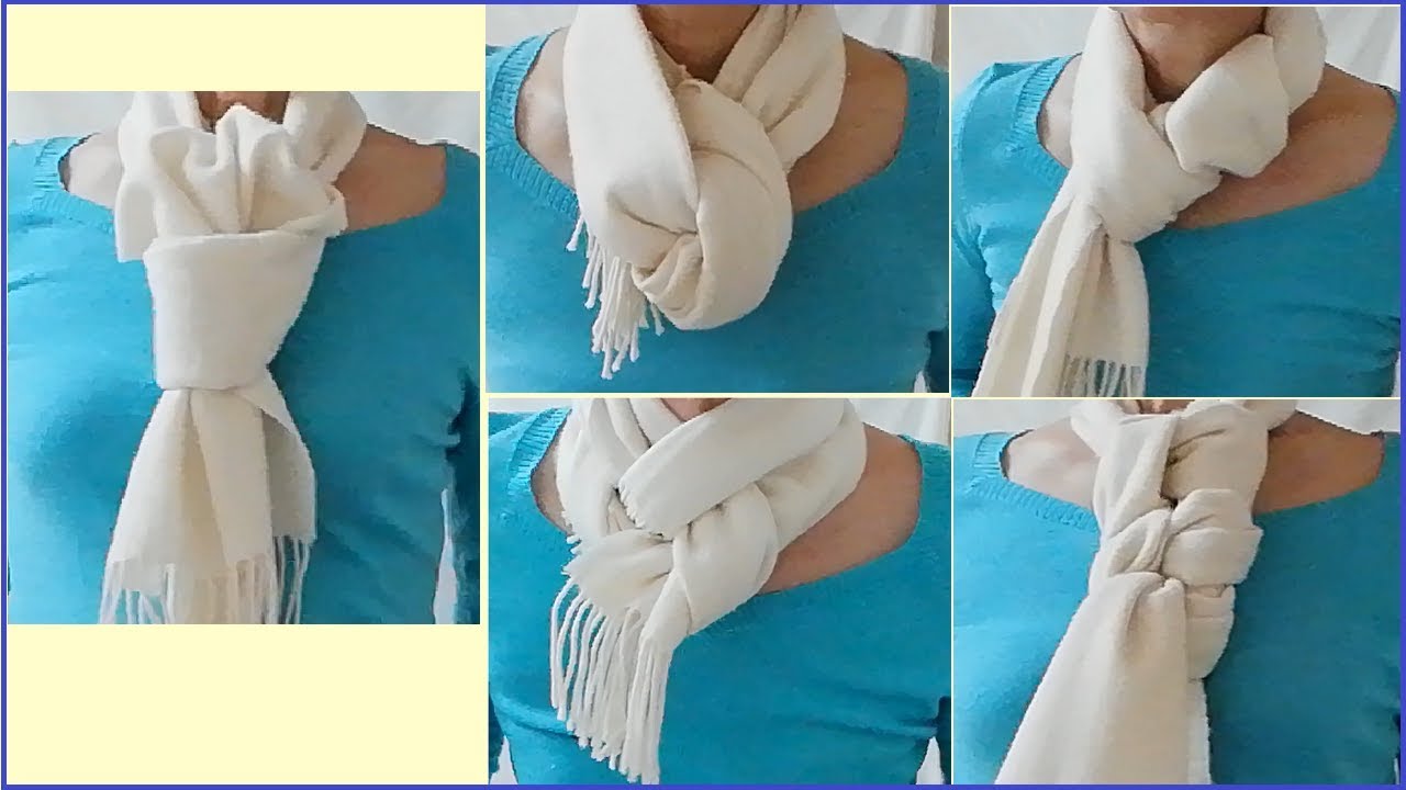 ♥【マフラーの巻き方】５アレンジ 5 arrangements to wear a winter scarf