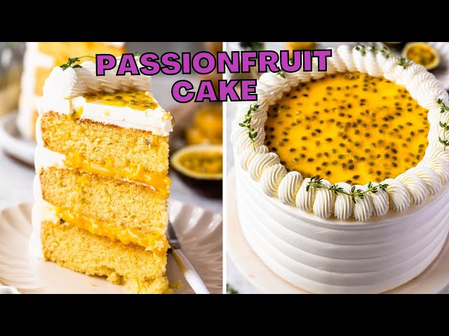 Easy Vegan Passionfruit Cake - Rainbow Nourishments