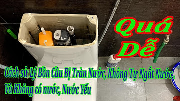 Cách Sử Lý Bồn Cầu Tự Chảy Nước Suốt Ngày Đêm, Không Ngắt và Cách chỉnh mực nước trong bồn cầu .