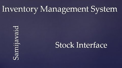 Stock Interface of Inventory Management System In Java - 3