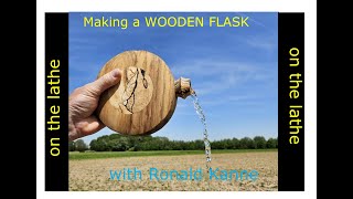 Making a wooden flask on the lathe