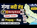 🌊 Ganga River System in Hindi | गंगा नदी तंत्र पूरा मैप Trick से याद करें | All Prayag + Map