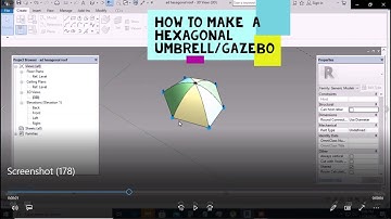 Revit adaptive parametric -How to make a hexagonal umbrella shaped gazebo