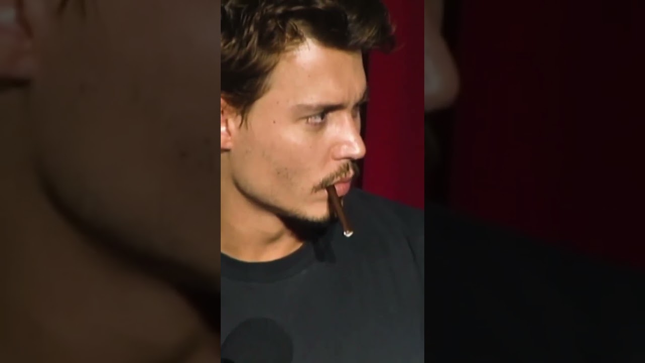 Johnny Depp Rolling his CHOCOLATE CIGARETTE in Cannes Press Conference  #shorts