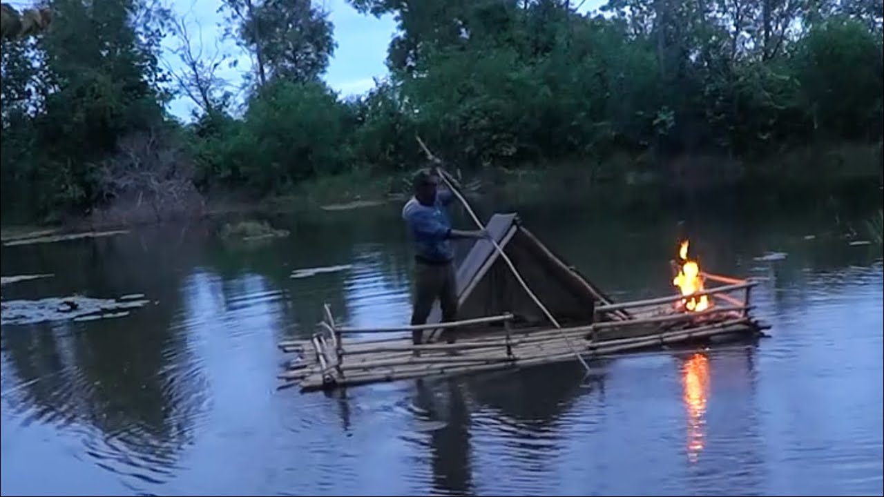 Buhscraft Complete Floating Camping In River Around Mountain, Fishing ...