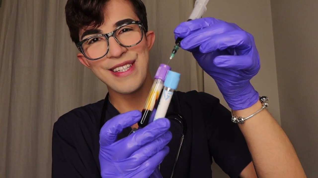 DOCTOR ASMR🧑🏻‍⚕️🩺 || throat&ear exam👂🏻, bloodletting🩸, injection💉.. 3 MINS DEEP SLEEP💤