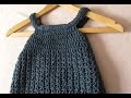 VERY EASY crochet baby / girl's pinafore dress tutorial - all sizes