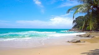 Tropical Beach Ambience in Phuket, Thailand  | 4K UHD | Ocean Sounds for Relaxation & Sleep