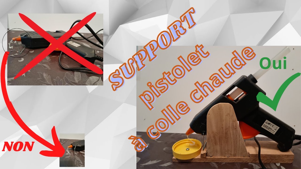 Support pistolet colle chaude.