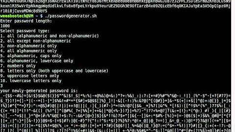 Random Password Generator in Bash