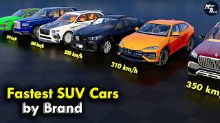 FASTEST SUV CARS by Brand 2026 | 3D Speed Comparison