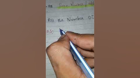 ((Odd numbers))  // or ((even numbers)) //  me kya anter hai app ye video me dek sakte  h dsto