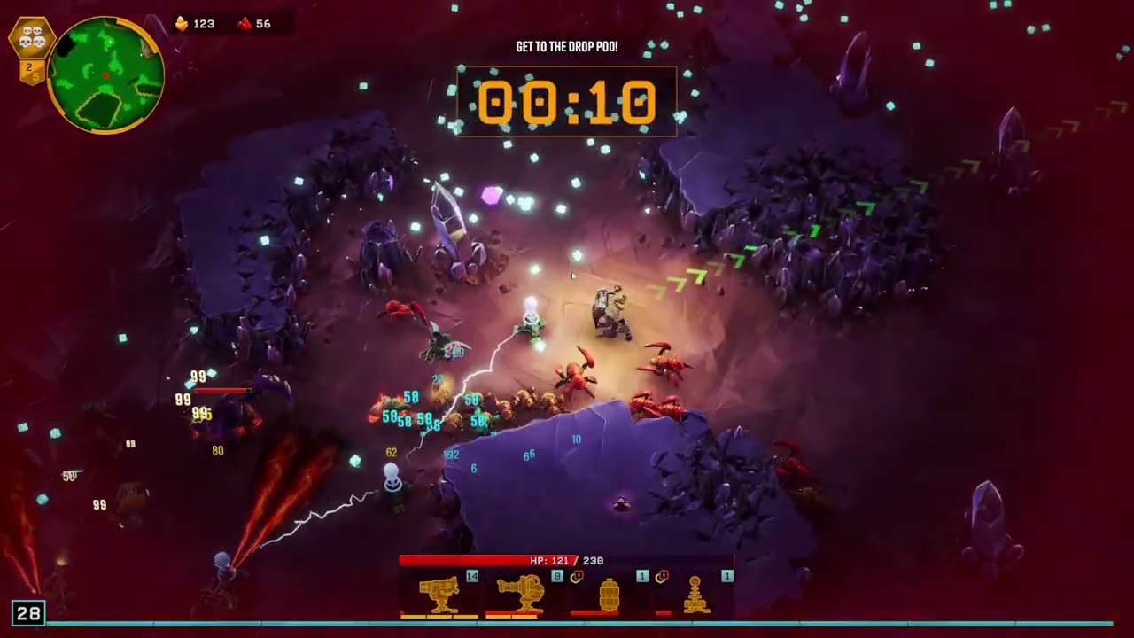 Deep Rock Galactic Survivor S01E64, Engineer, Crystalline Caverns, Hazard 4, Plasma bullets not to t