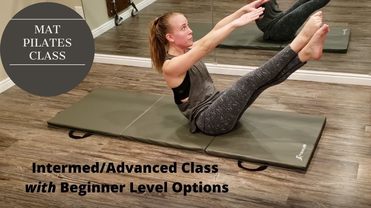 Mat Pilates Class Intermediate/Advanced with Beginner Options