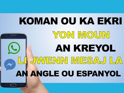 KOMAN OU KA EKRI YON MOUN AN KREYÒL LI RESEVWA&rsquo;L AN ANGLÈ OUBYEN ESPANYÒL