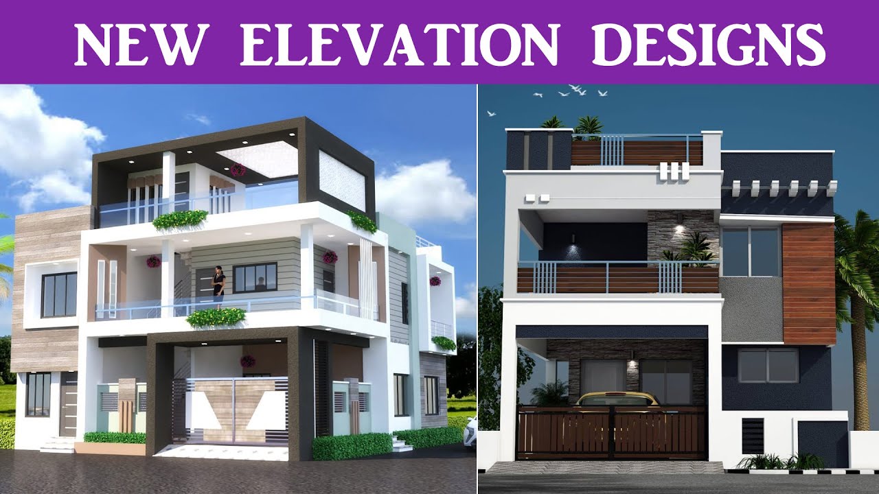 Double Floor House Front Elevation Designs | Modern Elevation for 2 ...