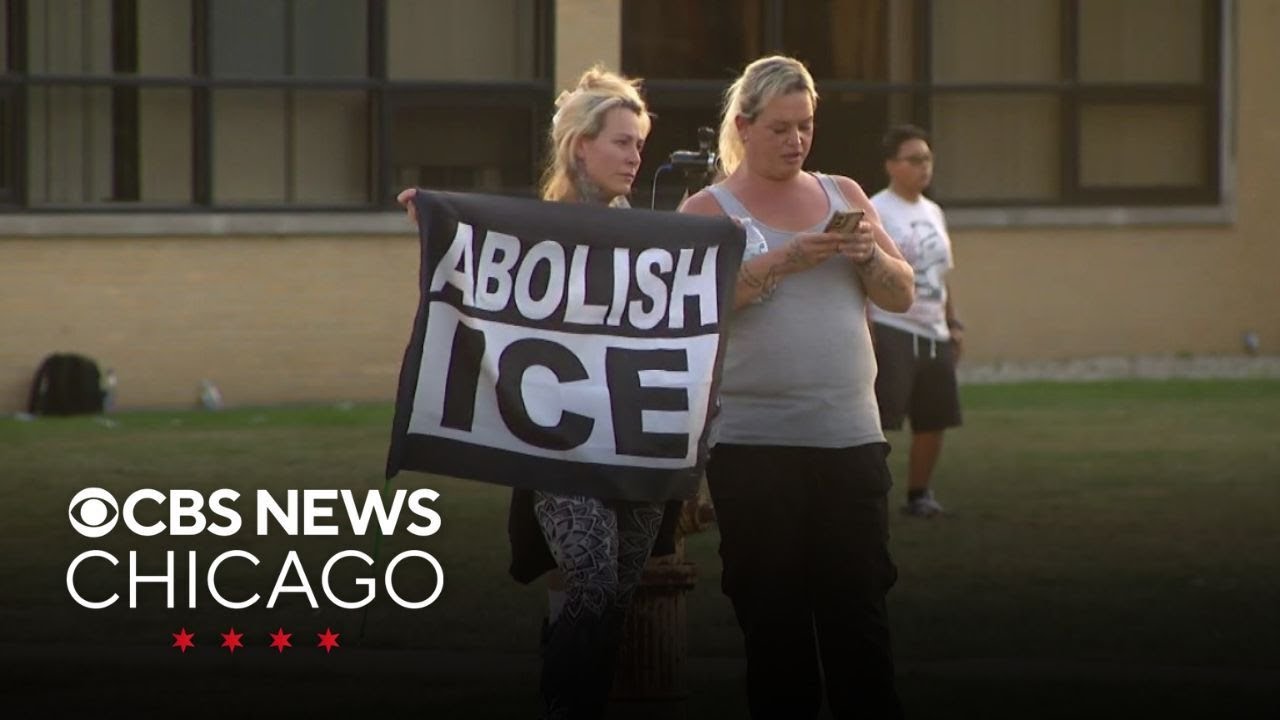 Peaceful end to Friday night protests outside ICE facility in Broadview after earlier arrests