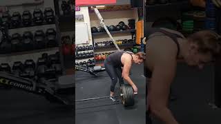 Eagle Throwdown October 22. Workout 2, A and B. Deadlifts 3 reps at 90kg & OH squat 1RM 30kg