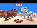 10000 robot dnozor vs 10000 trex   sper kahramanlar