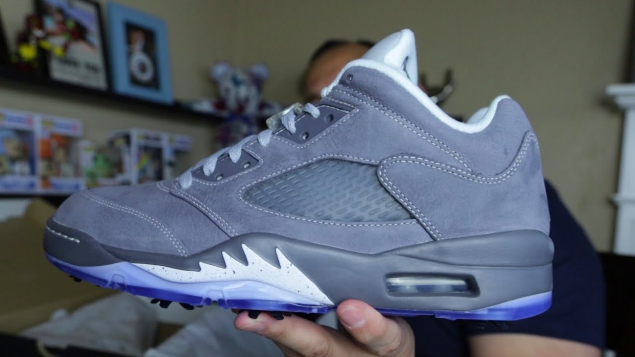 grey jordan 5 golf