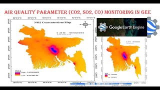 Calculate NO2, SO2  and Download tiff image , CSV data  in Google Earth Engine  II GEE II NO2